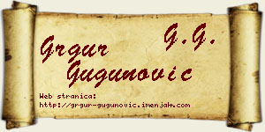 Grgur Gugunović vizit kartica